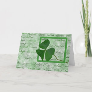 Lucky Irish Shamrock Kort