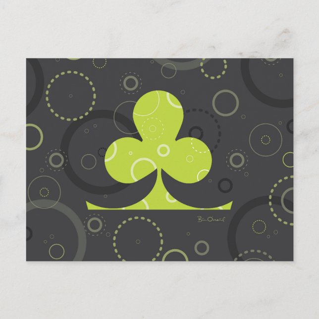 Lucky Irish Shamrock Postcard Vykort (Framsida)