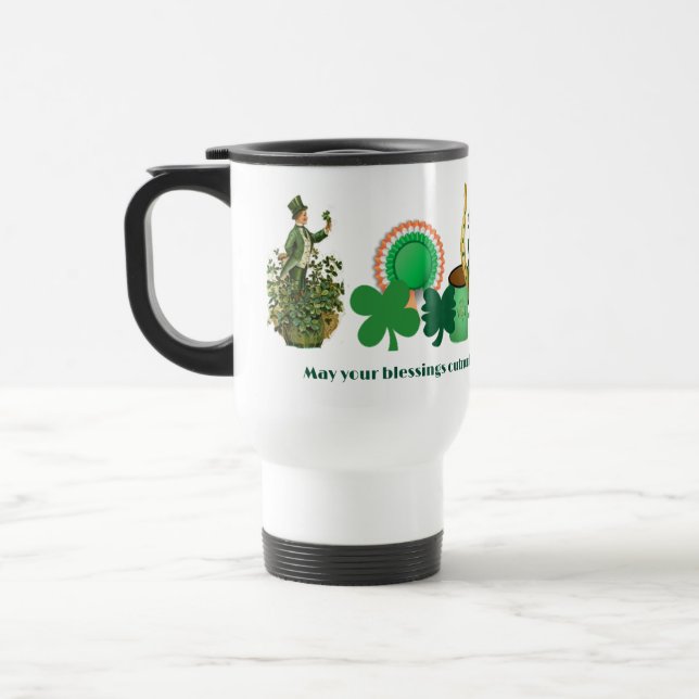 Lucky Irish Shamrocks Blessings Saint Patricks Day Resemugg (Vänster)
