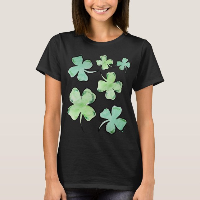 Lucky Irish Shamrocks för St. Patrick's Day Tee (Framsida)