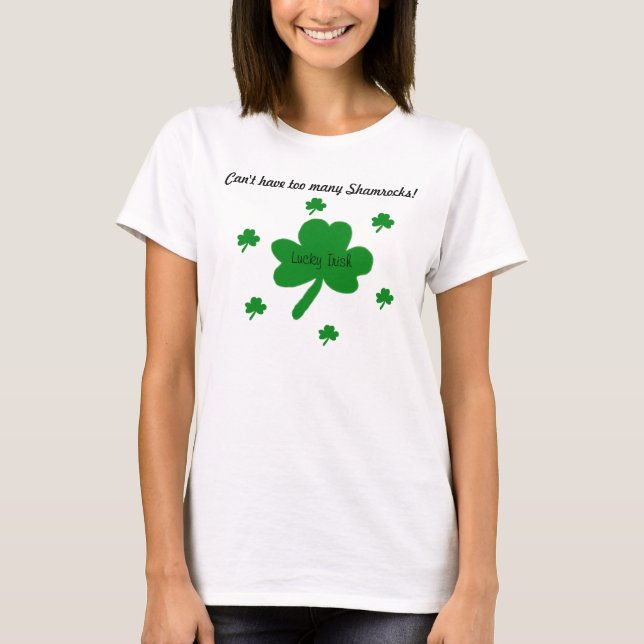 Lucky Irish Shamrocks T-Shirt (Framsida)