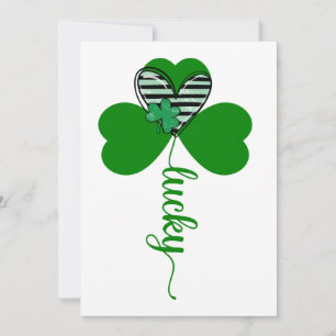 Lucky Irish St patrick's day Flower Inbjudningar