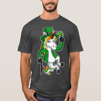 Lucky Irish Unicorn St patricks day Heel Click T Shirt