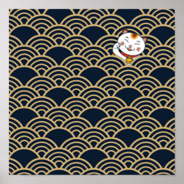 Lucky Japansk Calico Cat | Maneki Neko Poster