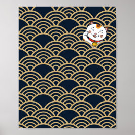 Lucky Japansk Calico Cat | Maneki Neko Poster
