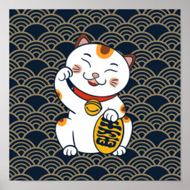 Lucky Japansk Calico Cat | Maneki Neko Poster
