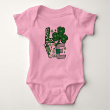 Lucky KÄRLEK St. Patrick's Day Baby Bodykostym