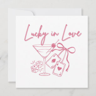 Lucky Kärlek Vegas Casino Bachelorette Brudens sid Inbjudningar