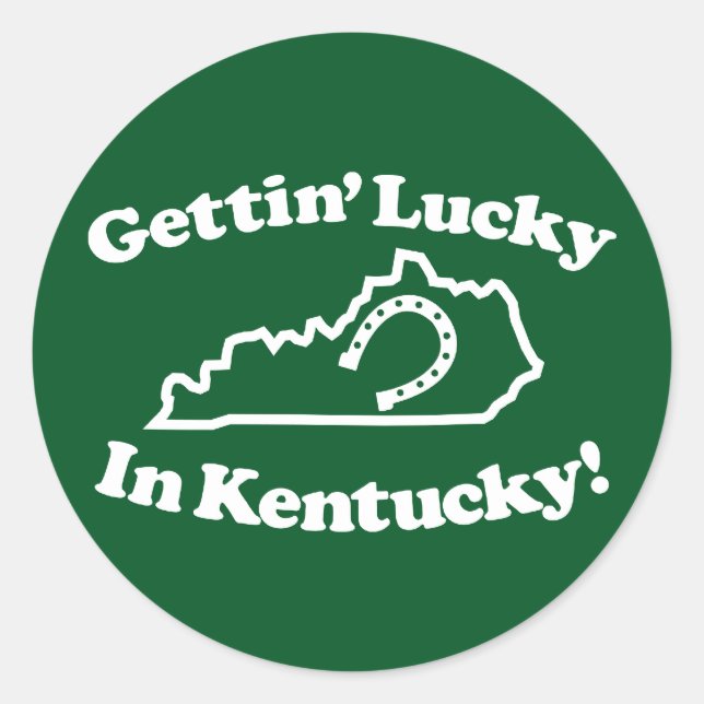 Lucky Kentucky Runt Klistermärke (Framsida)
