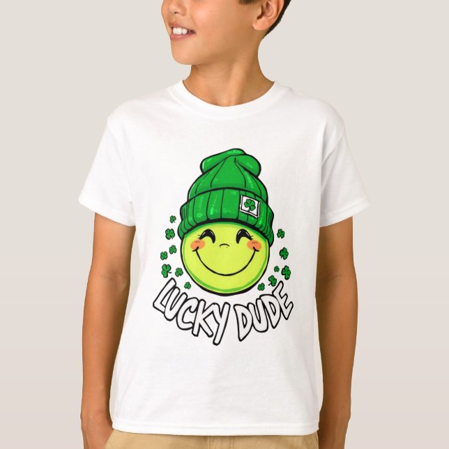 Lucky Killen Smile Ansikte St. Patrick's Day T Shirt (Framsida)
