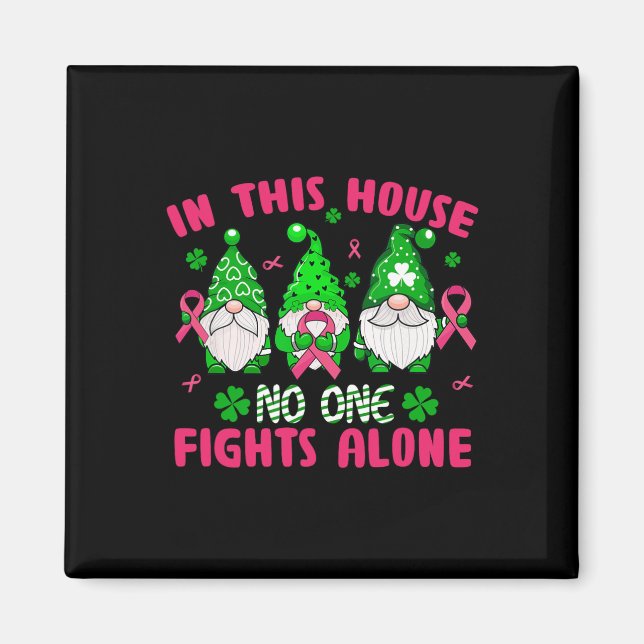 Lucky Klöver Breast Cancer Awareness St Patrick's Magnet (Framsidan)