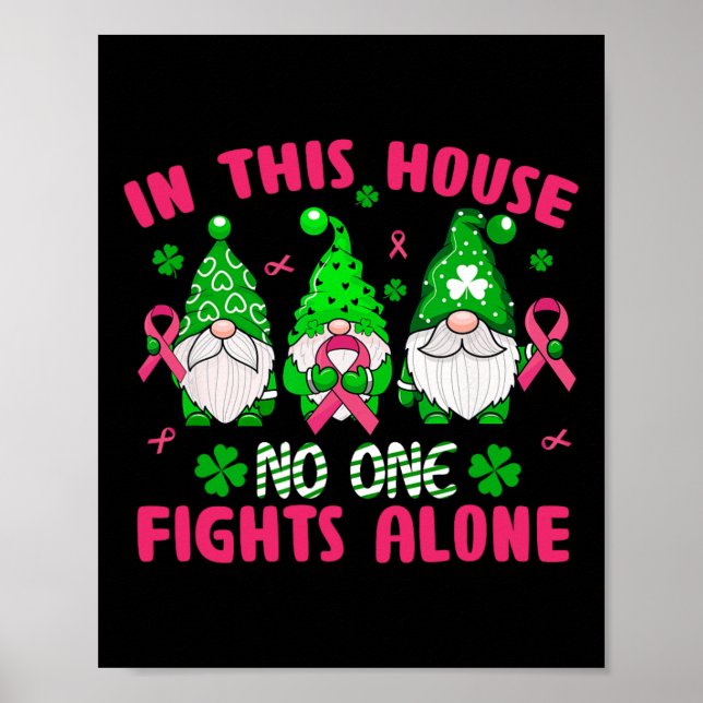 Lucky Klöver Breast Cancer Awareness St Patrick's Poster (Framsidan)