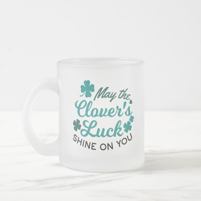 Lucky Klöver Charm - May Klöver Tur Shine Frostad Glasmugg (Vänster)