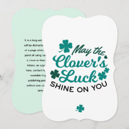 Lucky Klöver Charm - May Klöver Tur Shine Inbjudningar