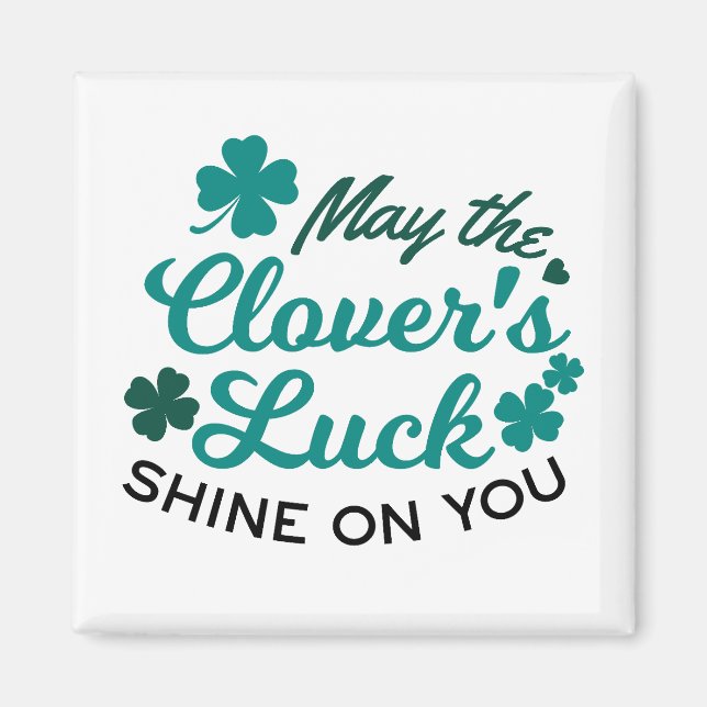 Lucky Klöver Charm - May Klöver Tur Shine Magnet (Framsidan)