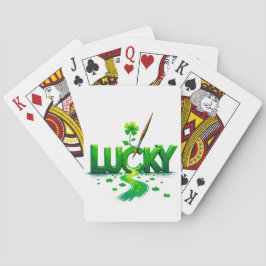 Lucky Klöver Design för St. Patrick's Day Casinokort