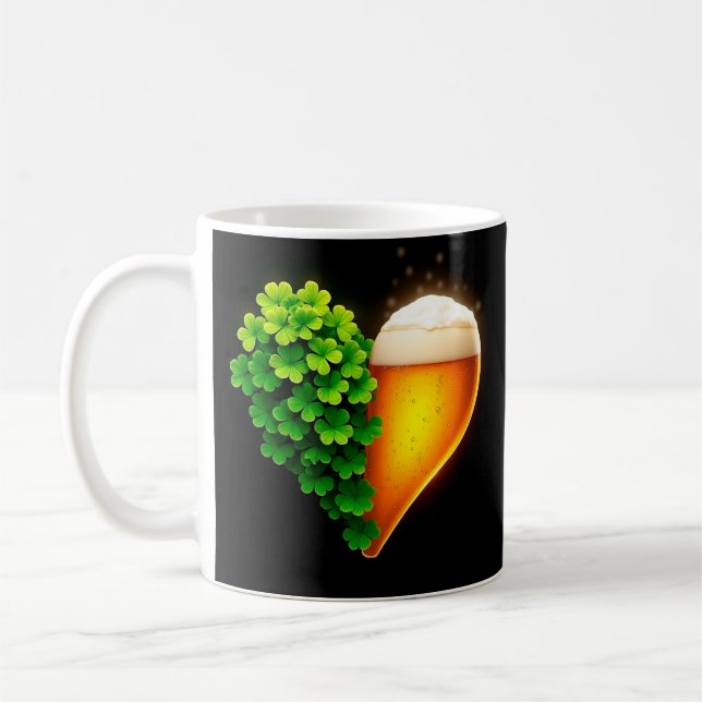 Lucky Klöver Design för St. Patrick's Day Kaffemugg (Vänster)