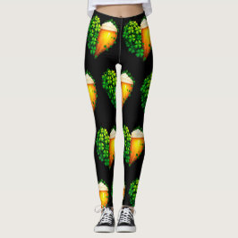 Lucky Klöver Design för St. Patrick's Day Leggings