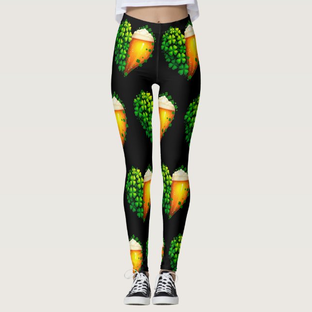 Lucky Klöver Design för St. Patrick's Day Leggings (Framsida)