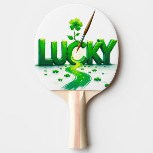 Lucky Klöver Design för St. Patrick's Day Pingisracket