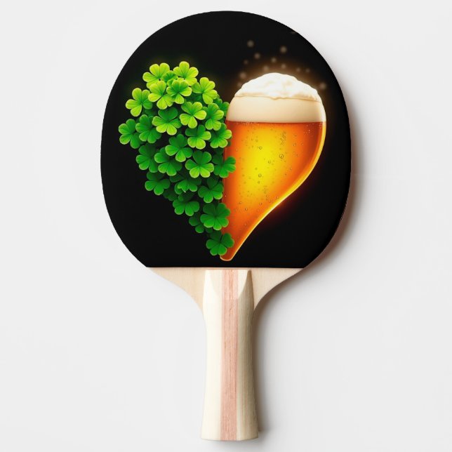 Lucky Klöver Design för St. Patrick's Day Pingisracket (Framsidan)