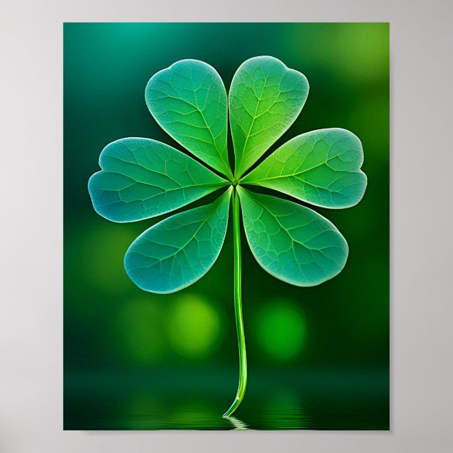 Lucky Klöver Design för St. Patrick's Day Poster (Framsidan)
