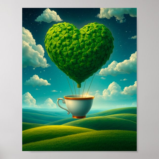Lucky Klöver Design för St. Patrick's Day Poster (Framsidan)