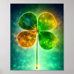 Lucky Klöver Design för St. Patrick's Day Poster