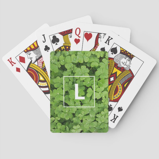 Lucky klöver första spelkort. spelkort (Baksidan)