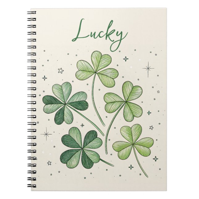 Lucky Klöver Lucky Notebook Anteckningsbok (Framsidan)