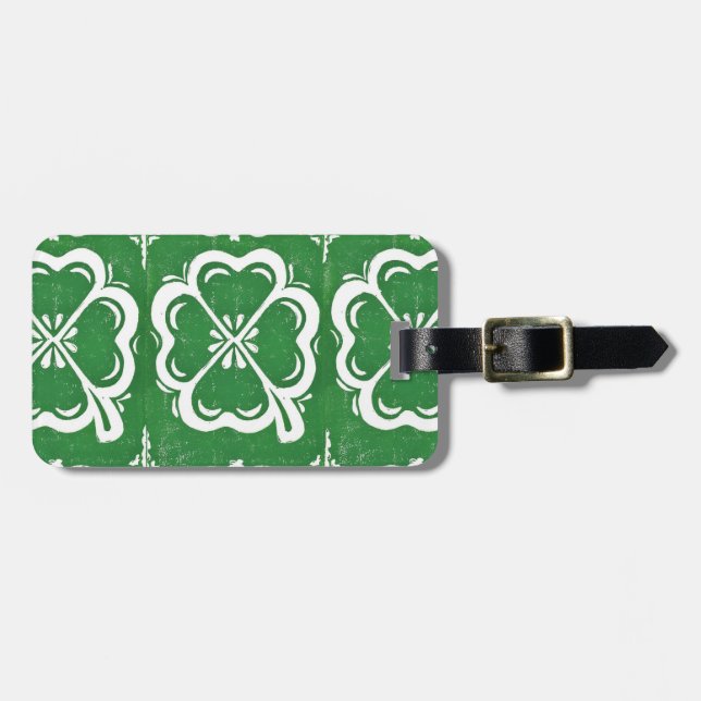 Lucky Klöver Luggage Tag Bagagebricka (Horisontell Framsida)