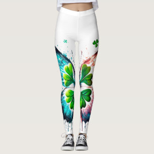 Lucky klöver med fjäril leggings