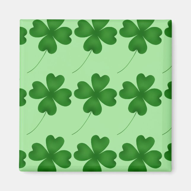 Lucky Klöver mönster Magnet (Framsidan)