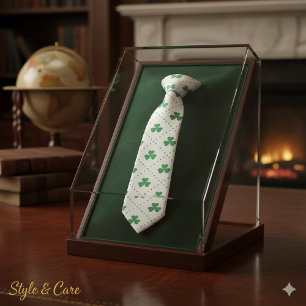 Lucky Klöver Mönster Tie for Work or Events Slips
