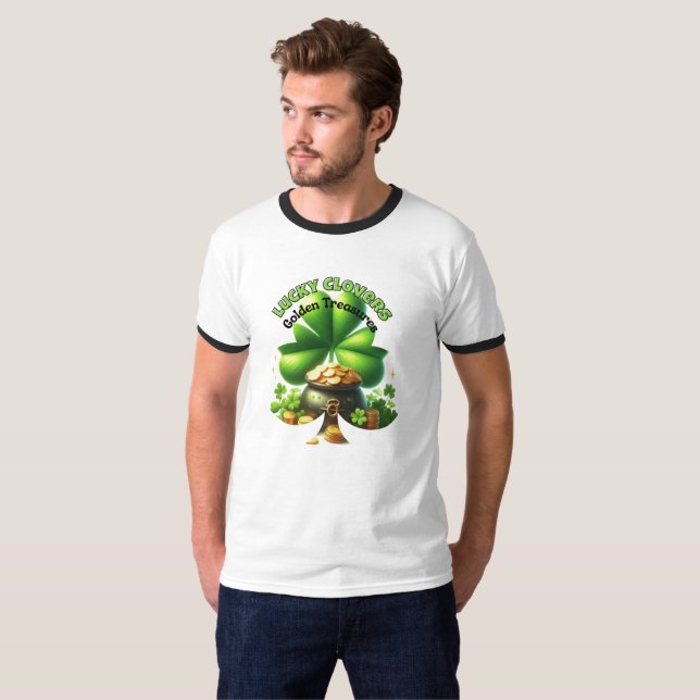 Lucky Klöver och Golden Treasures T Shirt (Hel framsida)