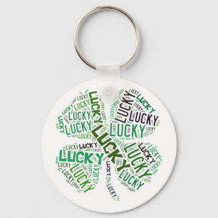 Lucky Klöver Ord Art Nyckelring