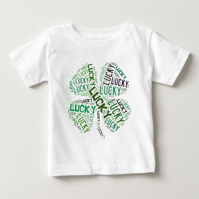 Lucky Klöver Ord Art Tee (Framsida)