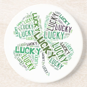 Lucky Klöver Ord Art Underlägg