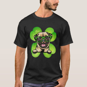 Lucky Klöver Pug Funny St patricks day Costume T Shirt