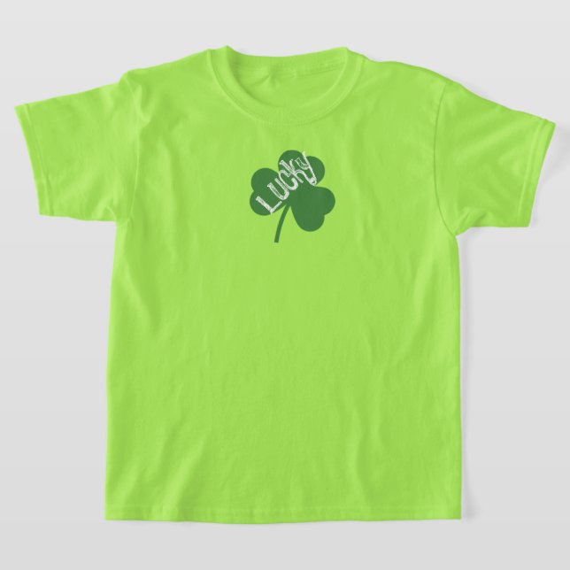Lucky klöver Saint patrick mellan och Shirt T (Laydown)