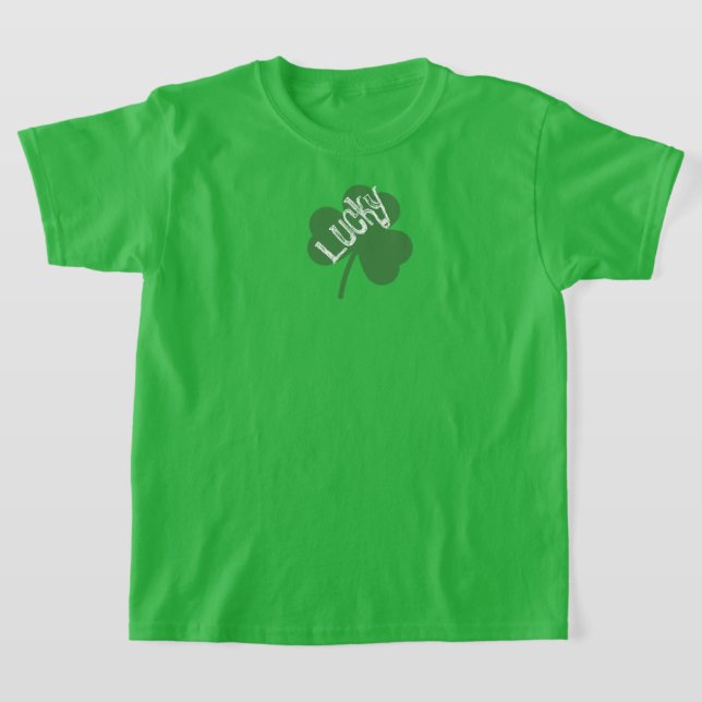 Lucky klöver Saint patrick mellan och Shirt T (Laydown)
