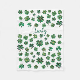 Lucky Klöver Shamrock Fleece Blanket