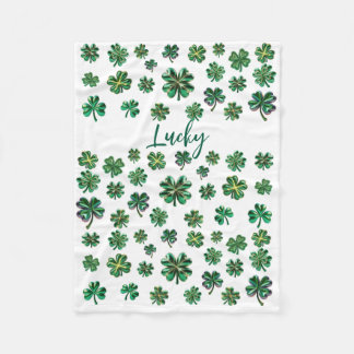 Lucky Klöver Shamrock Fleece Blanket