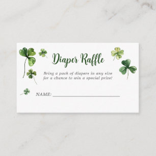 Lucky Klöver Shamrock Irish Diaper Raffle Biljett Tilläggskort