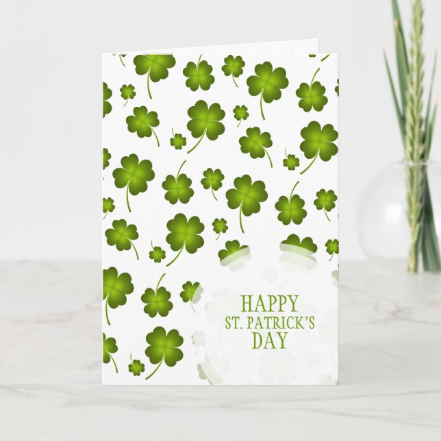 Lucky Klöver St. Patrick's Day Card Kort (Framsida)