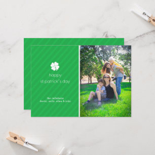 Lucky Klöver St patricks day Photo Card Kort