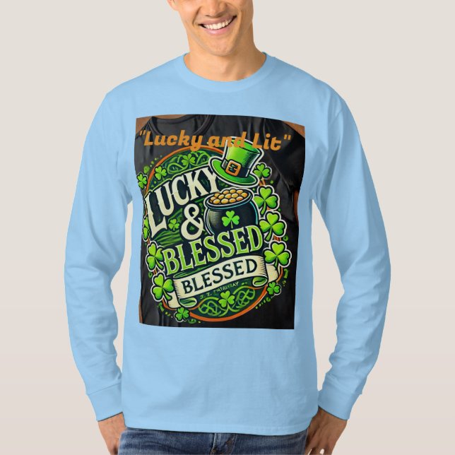 Lucky Klöver St. Patrick's Day T-Shirt - Irish Sha (Framsida)
