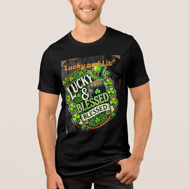 Lucky Klöver St. Patrick's Day T-Shirt - Irish Sha (Framsida)