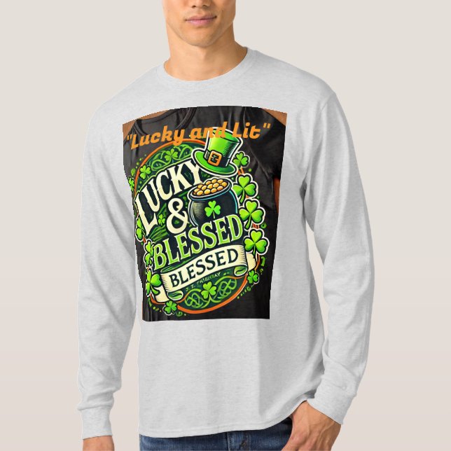 Lucky Klöver St. Patrick's Day T-Shirt - Irish Sha (Framsida)