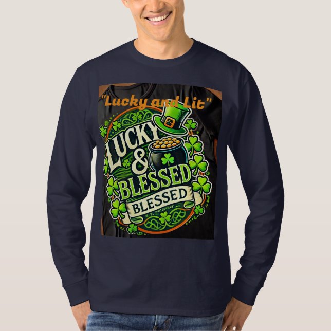 Lucky Klöver St. Patrick's Day T-Shirt - Irish Sha (Framsida)